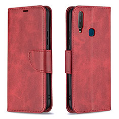 Coque Portefeuille Livre Cuir Etui Clapet B04F pour Vivo Y11 Rouge