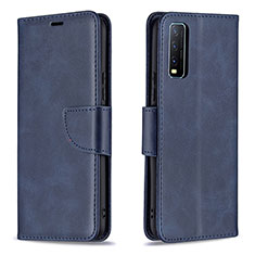 Coque Portefeuille Livre Cuir Etui Clapet B04F pour Vivo Y11s Bleu