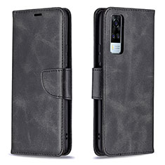 Coque Portefeuille Livre Cuir Etui Clapet B04F pour Vivo Y31 (2021) Noir