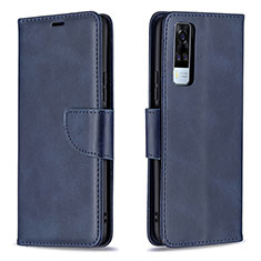 Coque Portefeuille Livre Cuir Etui Clapet B04F pour Vivo Y51A Bleu