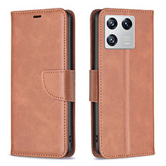 Coque Portefeuille Livre Cuir Etui Clapet B04F pour Xiaomi Mi 13 Pro 5G Marron