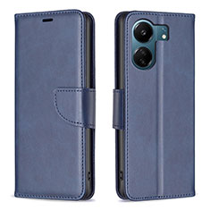 Coque Portefeuille Livre Cuir Etui Clapet B04F pour Xiaomi Poco C65 Bleu