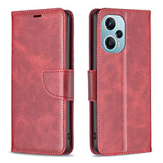 Coque Portefeuille Livre Cuir Etui Clapet B04F pour Xiaomi Poco F5 5G Rouge