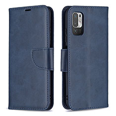 Coque Portefeuille Livre Cuir Etui Clapet B04F pour Xiaomi POCO M3 Pro 5G Bleu