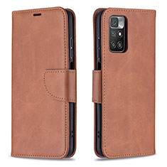 Coque Portefeuille Livre Cuir Etui Clapet B04F pour Xiaomi Redmi 10 (2022) Marron