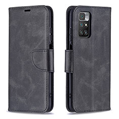 Coque Portefeuille Livre Cuir Etui Clapet B04F pour Xiaomi Redmi 10 (2022) Noir