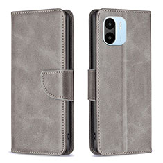 Coque Portefeuille Livre Cuir Etui Clapet B04F pour Xiaomi Redmi A1 Gris