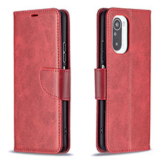 Coque Portefeuille Livre Cuir Etui Clapet B04F pour Xiaomi Redmi K40 5G Rouge