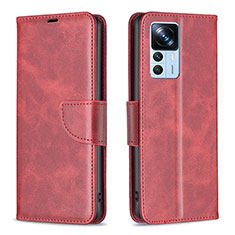 Coque Portefeuille Livre Cuir Etui Clapet B04F pour Xiaomi Redmi K50 Ultra 5G Rouge