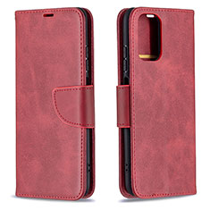 Coque Portefeuille Livre Cuir Etui Clapet B04F pour Xiaomi Redmi Note 10 4G Rouge