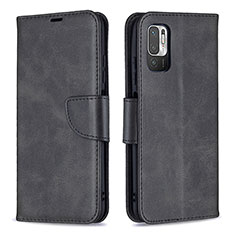 Coque Portefeuille Livre Cuir Etui Clapet B04F pour Xiaomi Redmi Note 10 5G Noir