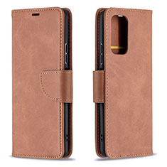 Coque Portefeuille Livre Cuir Etui Clapet B04F pour Xiaomi Redmi Note 10 Pro 4G Marron