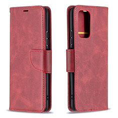 Coque Portefeuille Livre Cuir Etui Clapet B04F pour Xiaomi Redmi Note 10 Pro 4G Rouge