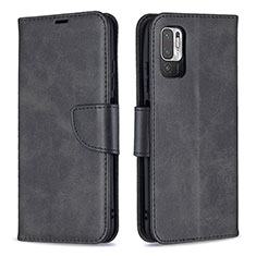 Coque Portefeuille Livre Cuir Etui Clapet B04F pour Xiaomi Redmi Note 10T 5G Noir