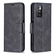 Coque Portefeuille Livre Cuir Etui Clapet B04F pour Xiaomi Redmi Note 11 4G (2021) Noir