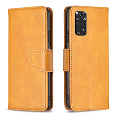 Coque Portefeuille Livre Cuir Etui Clapet B04F pour Xiaomi Redmi Note 11 4G (2022) Brun Clair