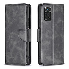 Coque Portefeuille Livre Cuir Etui Clapet B04F pour Xiaomi Redmi Note 11 4G (2022) Noir