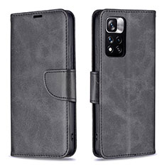 Coque Portefeuille Livre Cuir Etui Clapet B04F pour Xiaomi Redmi Note 11 Pro+ Plus 5G Noir