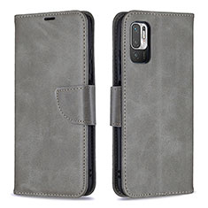 Coque Portefeuille Livre Cuir Etui Clapet B04F pour Xiaomi Redmi Note 11 SE 5G Gris