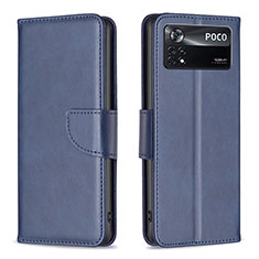 Coque Portefeuille Livre Cuir Etui Clapet B04F pour Xiaomi Redmi Note 11E Pro 5G Bleu