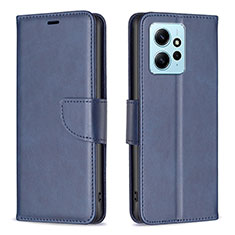 Coque Portefeuille Livre Cuir Etui Clapet B04F pour Xiaomi Redmi Note 12 4G Bleu