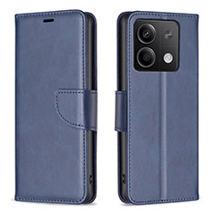 Coque Portefeuille Livre Cuir Etui Clapet B04F pour Xiaomi Redmi Note 13 5G Bleu