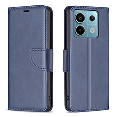 Coque Portefeuille Livre Cuir Etui Clapet B04F pour Xiaomi Redmi Note 13 Pro 5G Bleu