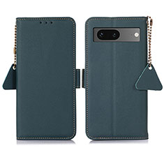 Coque Portefeuille Livre Cuir Etui Clapet B04H pour Google Pixel 7 5G Vert