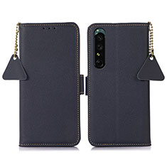 Coque Portefeuille Livre Cuir Etui Clapet B04H pour Sony Xperia 1 IV SO-51C Bleu