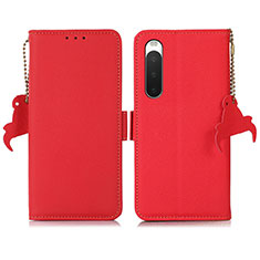 Coque Portefeuille Livre Cuir Etui Clapet B04H pour Sony Xperia 10 IV Rouge