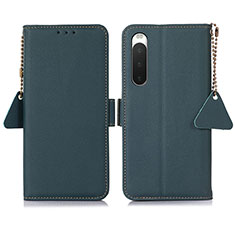 Coque Portefeuille Livre Cuir Etui Clapet B04H pour Sony Xperia 10 V Vert