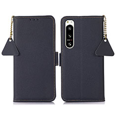 Coque Portefeuille Livre Cuir Etui Clapet B04H pour Sony Xperia 5 IV Bleu