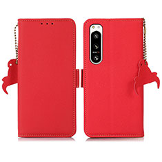 Coque Portefeuille Livre Cuir Etui Clapet B04H pour Sony Xperia 5 IV Rouge