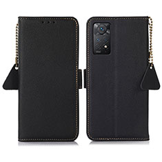 Coque Portefeuille Livre Cuir Etui Clapet B04H pour Xiaomi Redmi Note 11 Pro 5G Noir