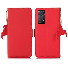 Coque Portefeuille Livre Cuir Etui Clapet B04H pour Xiaomi Redmi Note 11 Pro 5G Rouge