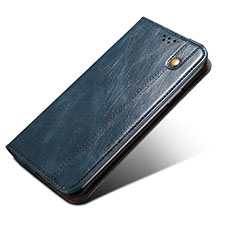 Coque Portefeuille Livre Cuir Etui Clapet B04S pour Samsung Galaxy S21 FE 5G Bleu