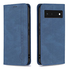 Coque Portefeuille Livre Cuir Etui Clapet B05F pour Google Pixel 6 5G Bleu