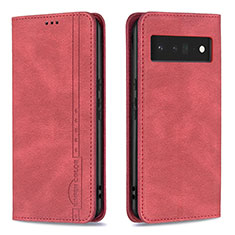 Coque Portefeuille Livre Cuir Etui Clapet B05F pour Google Pixel 6 Pro 5G Rouge