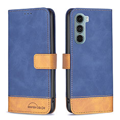 Coque Portefeuille Livre Cuir Etui Clapet B05F pour Motorola Moto Edge S30 5G Bleu