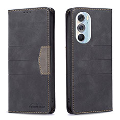 Coque Portefeuille Livre Cuir Etui Clapet B05F pour Motorola Moto Edge X30 5G Noir