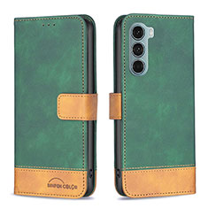 Coque Portefeuille Livre Cuir Etui Clapet B05F pour Motorola Moto G200 5G Vert