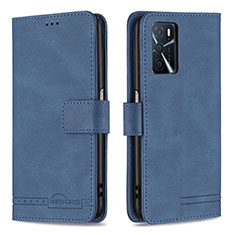 Coque Portefeuille Livre Cuir Etui Clapet B05F pour Oppo A16 Bleu