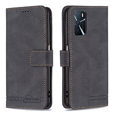 Coque Portefeuille Livre Cuir Etui Clapet B05F pour Oppo A16 Noir