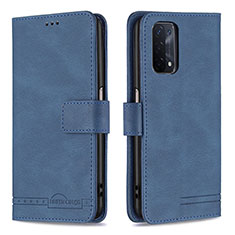 Coque Portefeuille Livre Cuir Etui Clapet B05F pour Oppo A54 5G Bleu