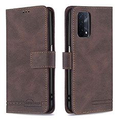 Coque Portefeuille Livre Cuir Etui Clapet B05F pour Oppo A54 5G Marron