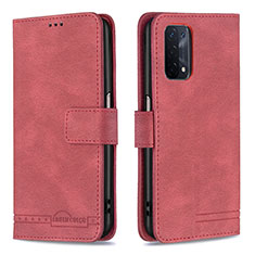 Coque Portefeuille Livre Cuir Etui Clapet B05F pour Oppo A54 5G Rouge