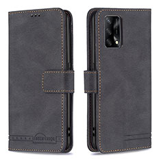 Coque Portefeuille Livre Cuir Etui Clapet B05F pour Oppo A74 4G Noir