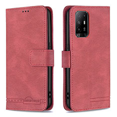 Coque Portefeuille Livre Cuir Etui Clapet B05F pour Oppo A95 5G Rouge