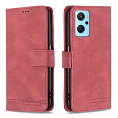 Coque Portefeuille Livre Cuir Etui Clapet B05F pour Oppo A96 4G Rouge