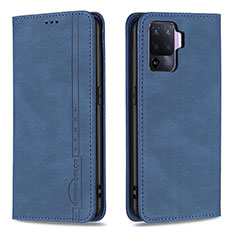 Coque Portefeuille Livre Cuir Etui Clapet B05F pour Oppo F19 Pro Bleu